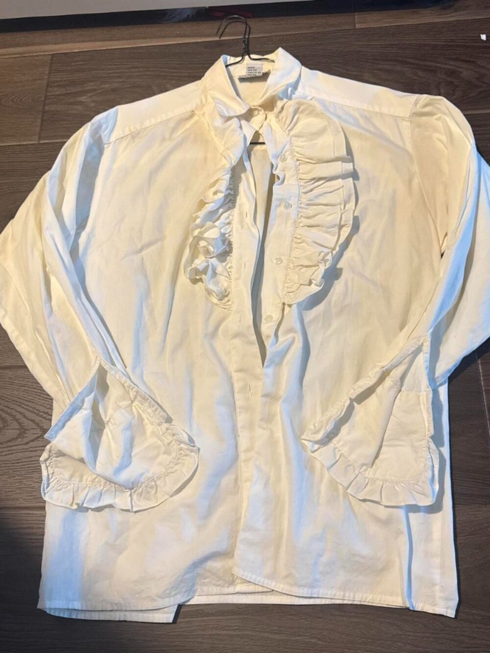 White 90's Honors Button Down Blouse